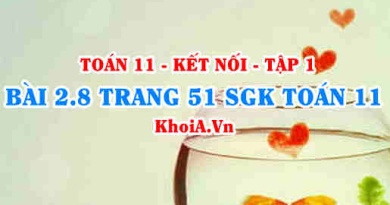 Bài 2.8 trang 51 SGK Toán 11 tập 1 Kết nối tri thức